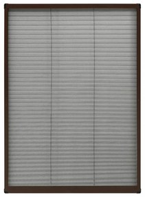 barna alumínium pliszé ablakszúnyogháló 80 x 120 cm