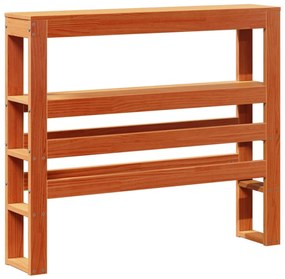 viaszbarna tömör fenyőfa fejtámla polcokkal 90 cm