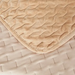 Bársony ágytakaró ASTRALIA, sötétbézs Méret: 200 x 220 cm