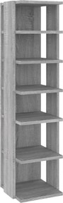 vidaXL szürke sonoma színű szerelt fa cipőtartó 27,5 x 27 x 102 cm