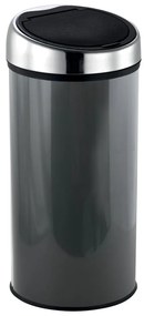 Sötétszürke acél érintésre nyíló szemetes 30 l – MSV