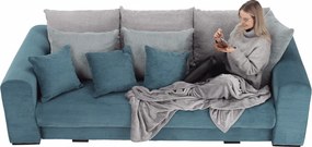 Extra tágas kanapé, kék, menta, világosszürke színű, GILEN BIG SOFA
