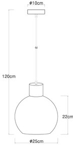 Globo 15656H - MOITAS 1xE27/40W/230V függeszték kábellel