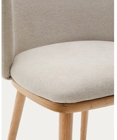 Bézs kárpitozott étkezőfotel Ciselia – Kave Home