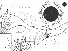 Poszter 65x50cm Lineáris Tájkép