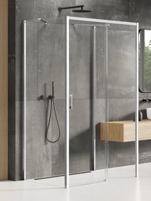 New Trendy Prime zuhanykabin 140x90 cm négyszögletes króm fényes/átlátszó üveg K-0858