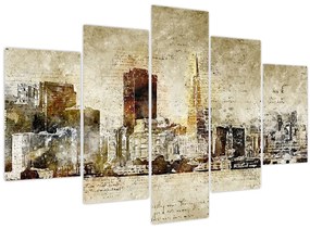 Kép - Művészileg renderelt város (150x105 cm)