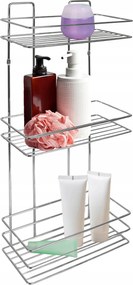 Ezüst Fürdőszoba Polc Nagy Zuhany Fém Strapabíró Modern