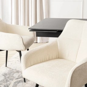 LARISA forgó étkezőszék krém bouclé