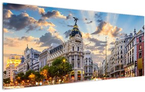 Kép - Calle Gran Vía, Madrid, Spanyolország (120x50 cm)