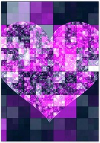 Poszterek 70x100 Szív alakú mozaik