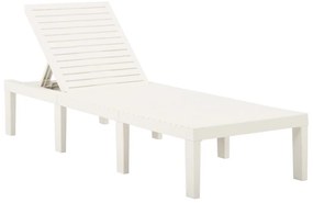 Fehér műanyag napozóágy párnával