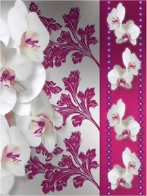 Fotótapéta Orchideák fehér és lila elegancia a hálószobába 206x275 +ragasztó