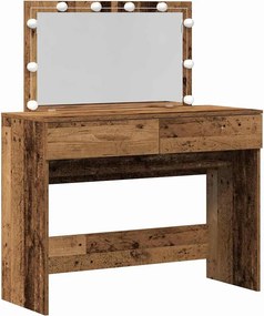 vidaXL Öltözködőasztal fiókkal Öreg fa 100 x 40 x 120 cm Faanyag
