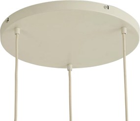 Japandi függőlámpa bézs színű, vászonernyővel, 3 égős - Fedde