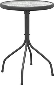 vidaXL antracitszürke acél kerti asztal Ø50 x 71 cm