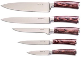 G21 Gourmet Nature késkészlet 5 db + bambusz blokk