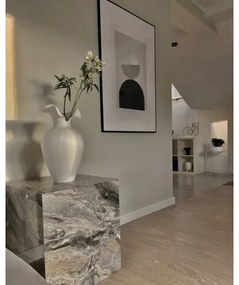 Fehér kerámiaváza 41,5x23 cm