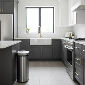 DEUS érzékelős szemetes, 58 liter, ezüst Jurhan