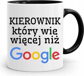 Fekete Bögre A Vezető Többet Tud, Mint A Google fényképes nyomtatással