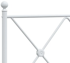 fehér fém fejtámla 137 cm