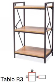 Tablo R3 99cm Könyvespolc Tölgy - Sötétbarna