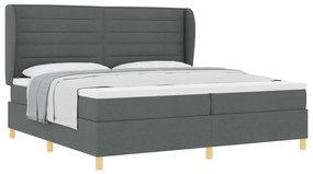 Boxspring Ágy Matrac Esernyő Szürke 200x200 cm Szövet