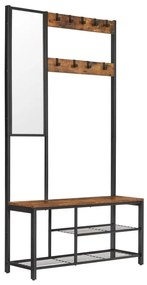 Álló fogas tükörrel NAVOR barna/fekete HSR050B01V1