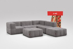 6 Teiliges Modulares Sofa – Grau