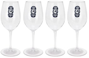 4 db Törésálló elegáns borospohár, 330ml, 21 cm,