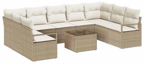 Kerti Kanapé Szett párnával tárolóval 10 pcs Beige és krém