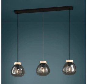 Eglo 390318 - Csillár zsinóron MAGACELA 3xE27/40W/230V füstös