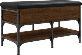 vidaXL barna tölgy színű szerelt fa cipőtároló pad 82 x 42 x 45 cm
