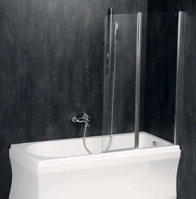Polysan Paloma zuhanyparaván 120 cm kétrészes króm fényes/átlátszó üveg BS-120