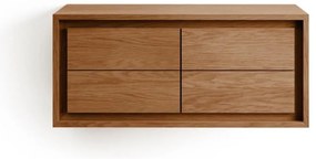 Barna teakfa fali mosdó alatti szekrény 90x40 cm Kenta – Kave Home