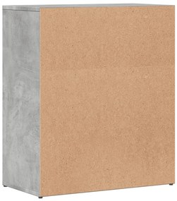2 db betonszürke szerelt fa tálalószekrény 60 x 31 x 70 cm