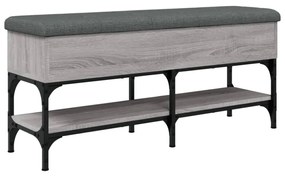 szürke sonoma színű szerelt fa cipőpolc 102 x 32x 45 cm