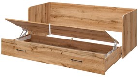 Egyszemélyes széthúzható ágy 80 cm Tetrix 13 (wotan tölgy) (tárolóhellyel). 1098496