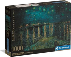 Művészet Starry Night Over the Rhône 1000 db-os Compact puzzle Clementoni