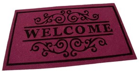 Textil tisztítószőnyeg Welcome Deco 45 x 75 x 0,3 cm, lila