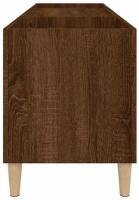 barna tölgyszínű szerelt fa hanglemezszekrény 121x38x48 cm