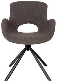 Barna kárpitozott karfás étkezőfotel szett 2 db-os Amorim – House Nordic