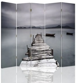 Gario Paraván A híd szürkében Méret: 180 x 170 cm, Kivitelezés: Forgó paraván 360°