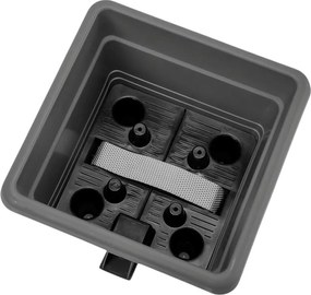 Plastia Bergamot Önöntöző virágtartó 35 x 35 cm, szürke, 35 x 35 cm