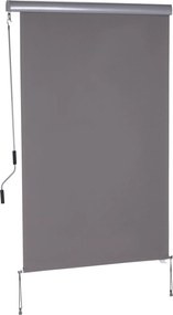 Outsunny Függőleges Napernyő Erkély Napernyő Függőleges Napvédő Szélvédő Oldalsó Képernyő Kézi Kurblival Poliészter Szövet + Alumínium Szürke 200 x 12