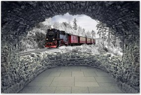 Poszterek 120x80 Vonat és téli aura