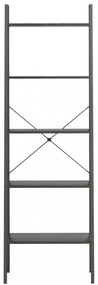 5 szintes fekete állópolc 56 x 35 x 174 cm