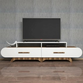 Flora White and Walnut TV-asztal