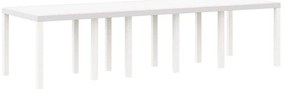 Kert étkező szett párnával 11 pcs Fehér Polyrattan és acél