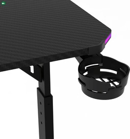 LUMEN RGB LED gamer asztal 140 × 60 cm